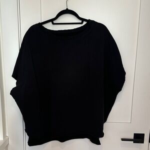 Frank & Eileen Black Oversized Boxy Sweatshirt